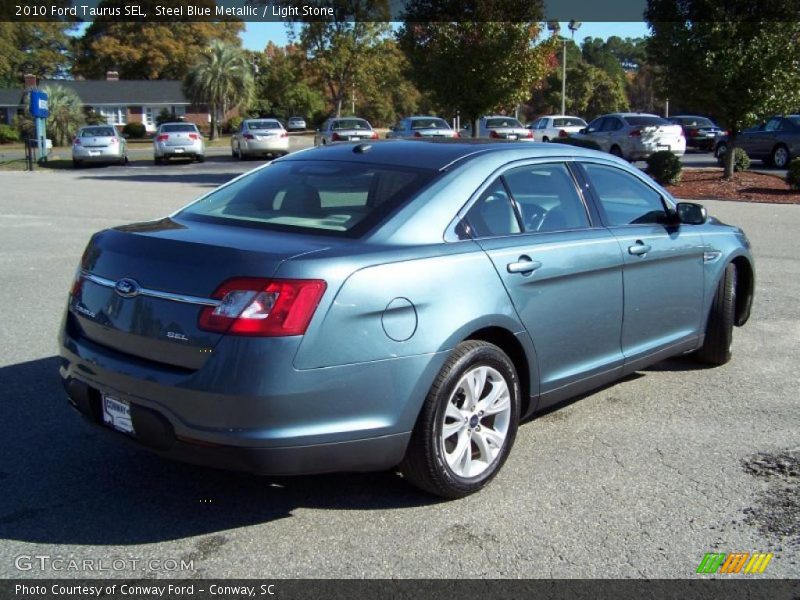 Steel Blue Metallic / Light Stone 2010 Ford Taurus SEL