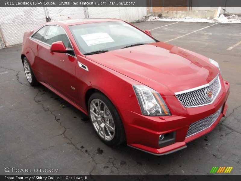 Crystal Red Tintcoat / Light Titanium/Ebony 2011 Cadillac CTS -V Coupe