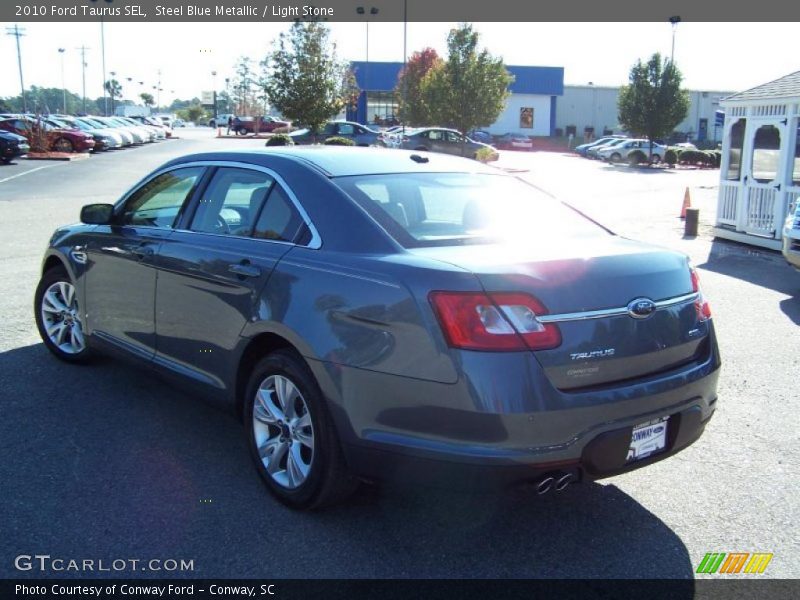 Steel Blue Metallic / Light Stone 2010 Ford Taurus SEL