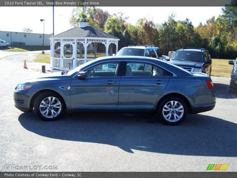 Steel Blue Metallic / Light Stone 2010 Ford Taurus SEL