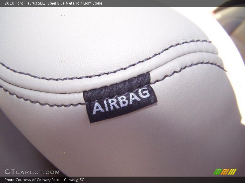Steel Blue Metallic / Light Stone 2010 Ford Taurus SEL