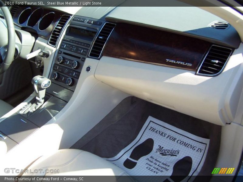 Steel Blue Metallic / Light Stone 2010 Ford Taurus SEL