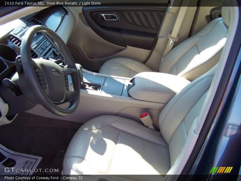 Steel Blue Metallic / Light Stone 2010 Ford Taurus SEL