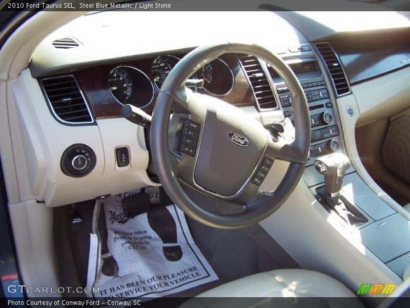 Steel Blue Metallic / Light Stone 2010 Ford Taurus SEL