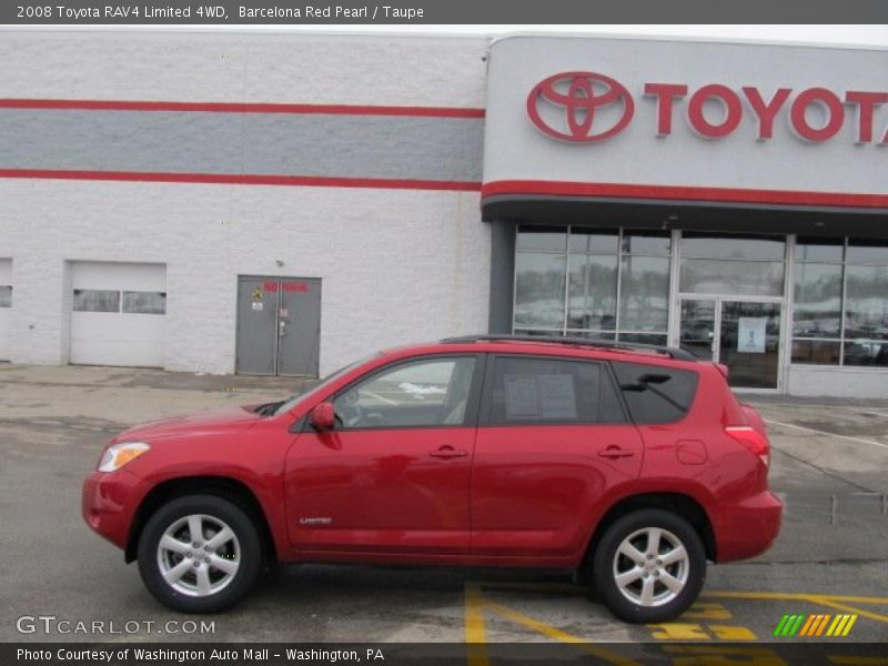 Barcelona Red Pearl / Taupe 2008 Toyota RAV4 Limited 4WD