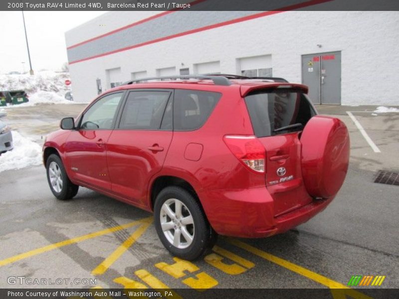 Barcelona Red Pearl / Taupe 2008 Toyota RAV4 Limited 4WD