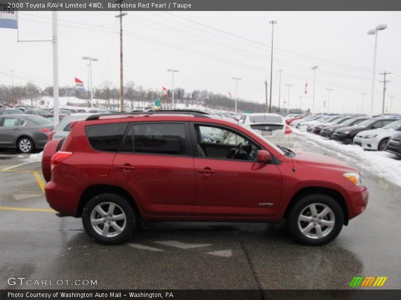 Barcelona Red Pearl / Taupe 2008 Toyota RAV4 Limited 4WD