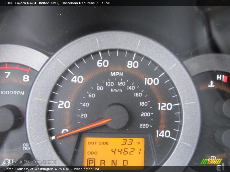 Barcelona Red Pearl / Taupe 2008 Toyota RAV4 Limited 4WD