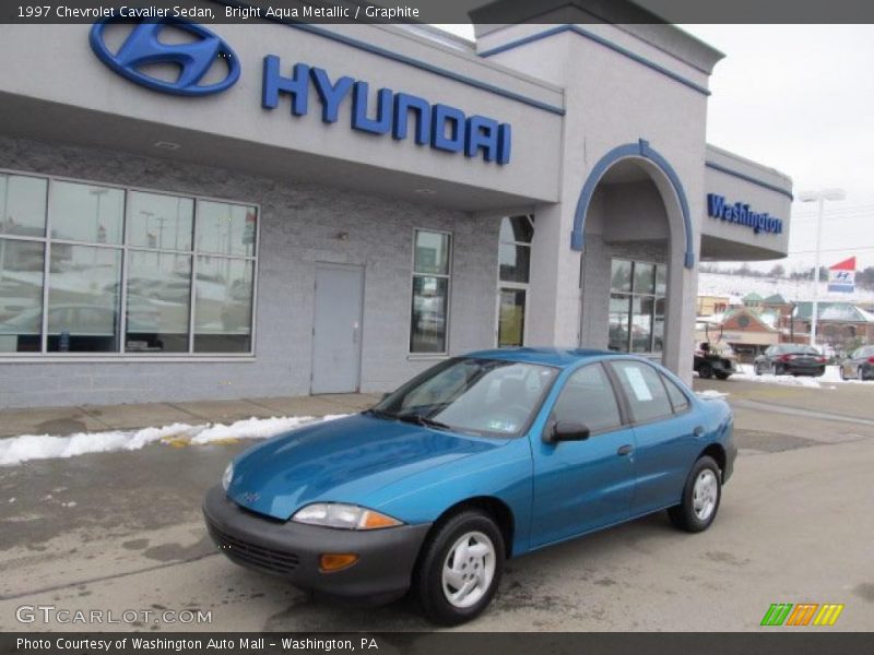 Bright Aqua Metallic / Graphite 1997 Chevrolet Cavalier Sedan