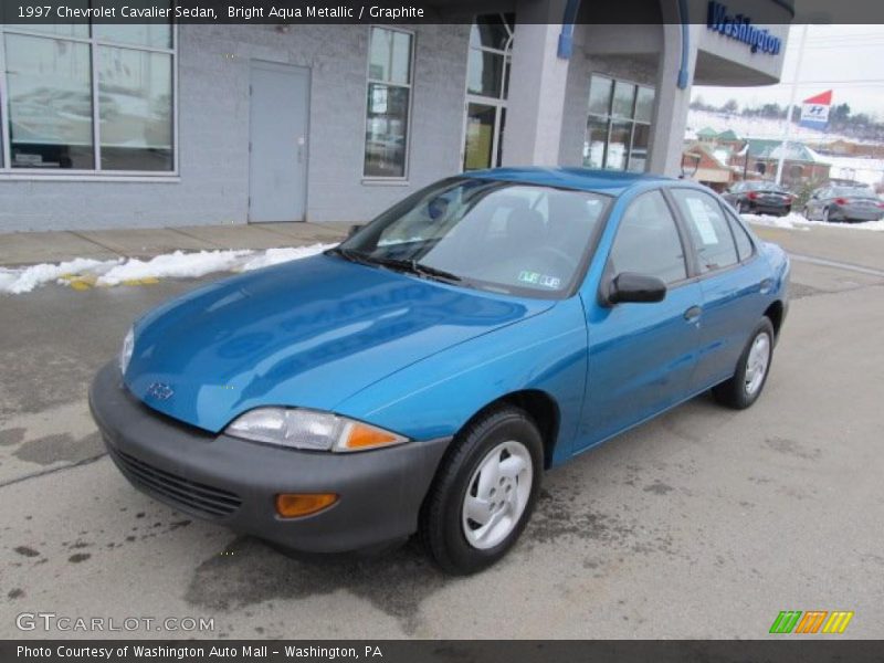 Bright Aqua Metallic / Graphite 1997 Chevrolet Cavalier Sedan