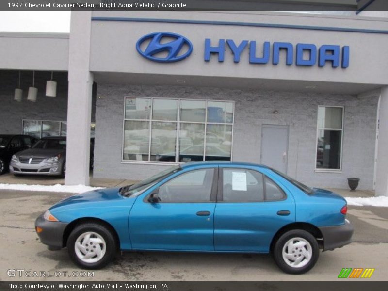 Bright Aqua Metallic / Graphite 1997 Chevrolet Cavalier Sedan