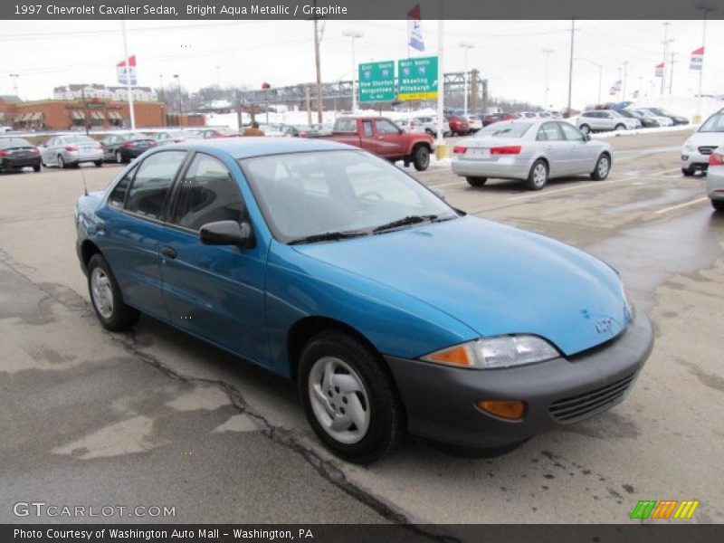 Bright Aqua Metallic / Graphite 1997 Chevrolet Cavalier Sedan