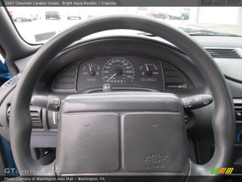 Bright Aqua Metallic / Graphite 1997 Chevrolet Cavalier Sedan