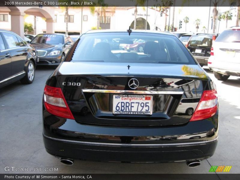 Black / Black 2008 Mercedes-Benz C 300 Luxury