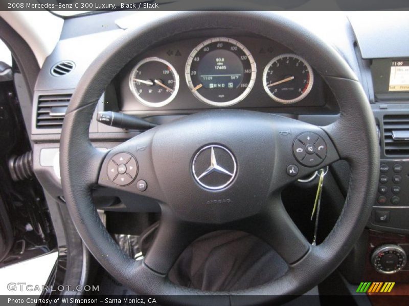 Black / Black 2008 Mercedes-Benz C 300 Luxury