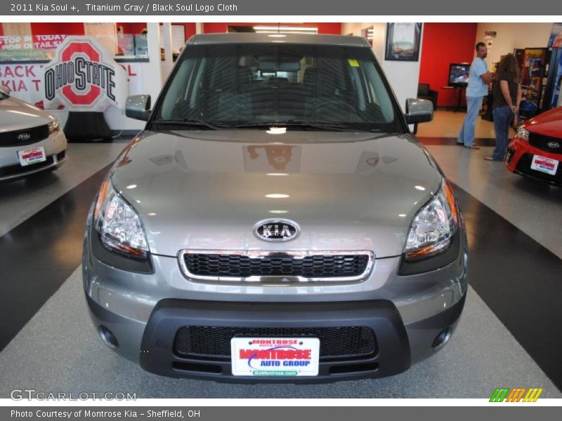 Titanium Gray / Black Soul Logo Cloth 2011 Kia Soul +