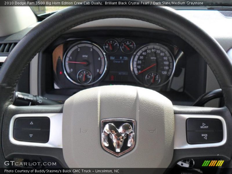 Brilliant Black Crystal Pearl / Dark Slate/Medium Graystone 2010 Dodge Ram 3500 Big Horn Edition Crew Cab Dually