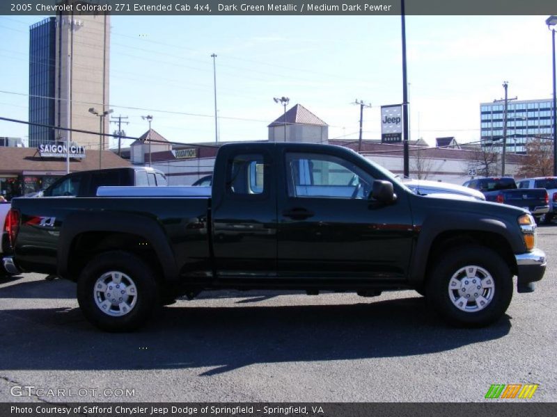 Dark Green Metallic / Medium Dark Pewter 2005 Chevrolet Colorado Z71 Extended Cab 4x4
