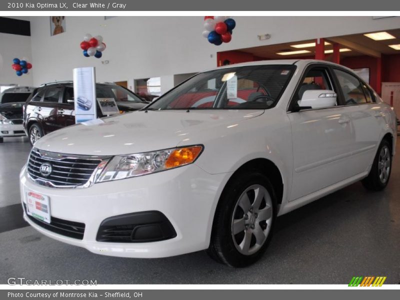 Clear White / Gray 2010 Kia Optima LX