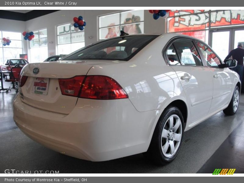 Clear White / Gray 2010 Kia Optima LX