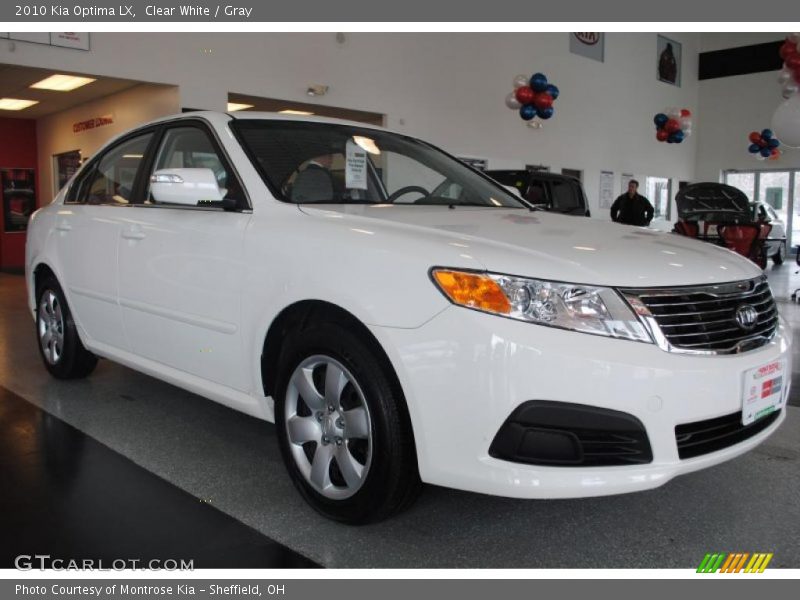 Clear White / Gray 2010 Kia Optima LX