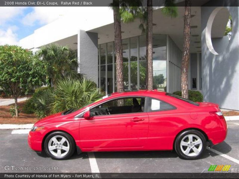 Rallye Red / Black 2008 Honda Civic EX-L Coupe