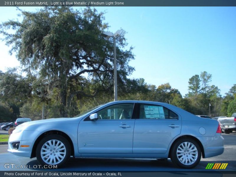 Light Ice Blue Metallic / Medium Light Stone 2011 Ford Fusion Hybrid