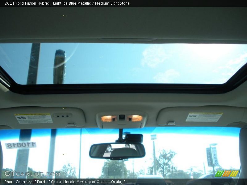 Sunroof of 2011 Fusion Hybrid