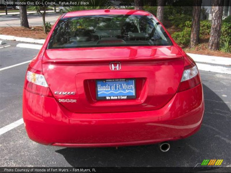 Rallye Red / Black 2008 Honda Civic EX-L Coupe