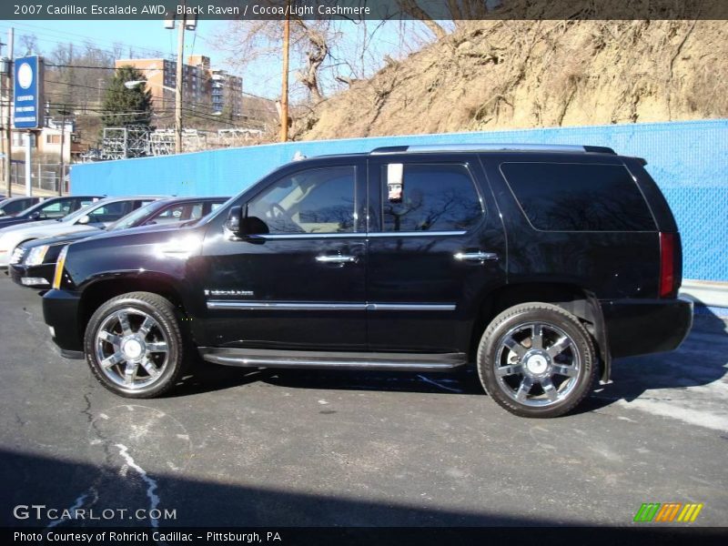 Black Raven / Cocoa/Light Cashmere 2007 Cadillac Escalade AWD