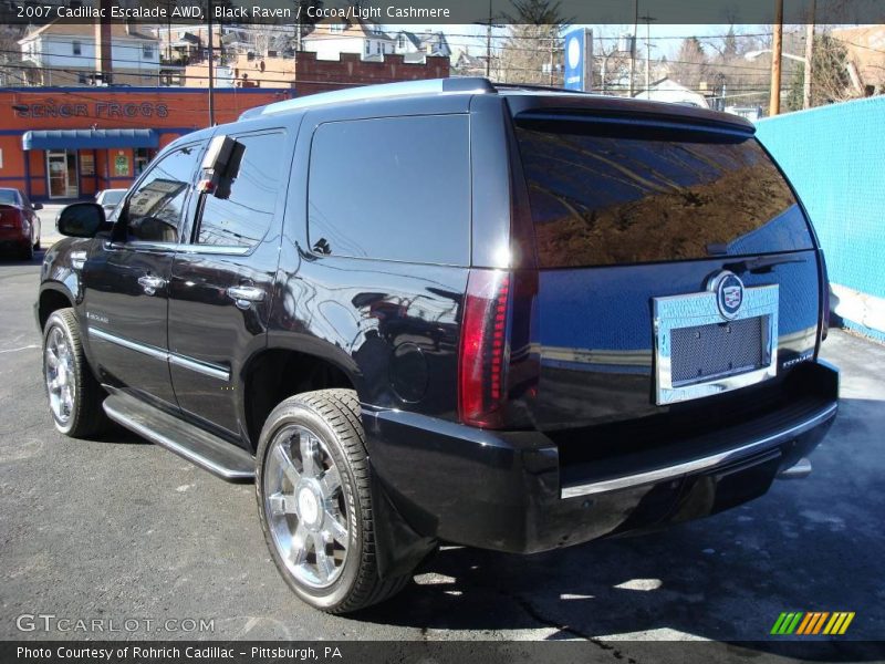 Black Raven / Cocoa/Light Cashmere 2007 Cadillac Escalade AWD