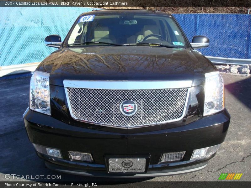 Black Raven / Cocoa/Light Cashmere 2007 Cadillac Escalade AWD