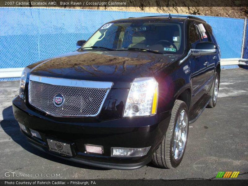 Black Raven / Cocoa/Light Cashmere 2007 Cadillac Escalade AWD