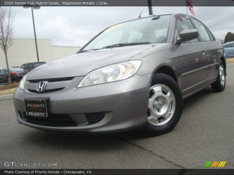 Magnesium Metallic / Gray 2005 Honda Civic Hybrid Sedan