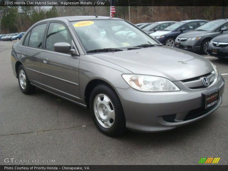 Magnesium Metallic / Gray 2005 Honda Civic Hybrid Sedan