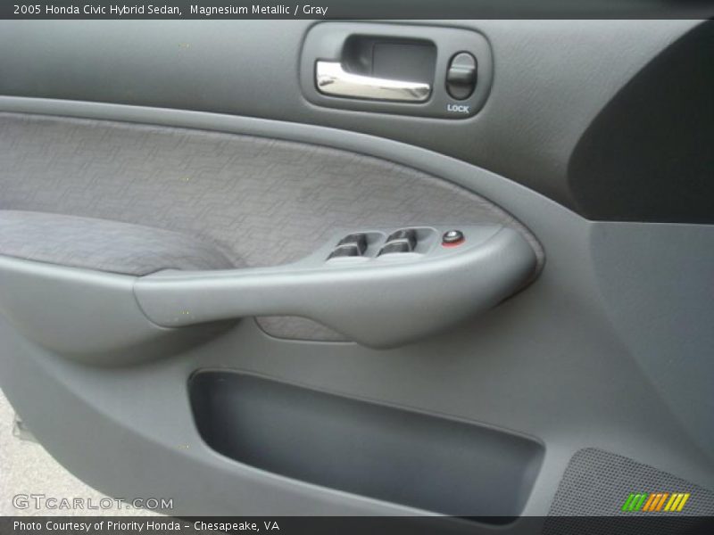 Magnesium Metallic / Gray 2005 Honda Civic Hybrid Sedan