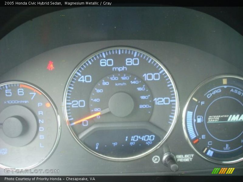 Magnesium Metallic / Gray 2005 Honda Civic Hybrid Sedan