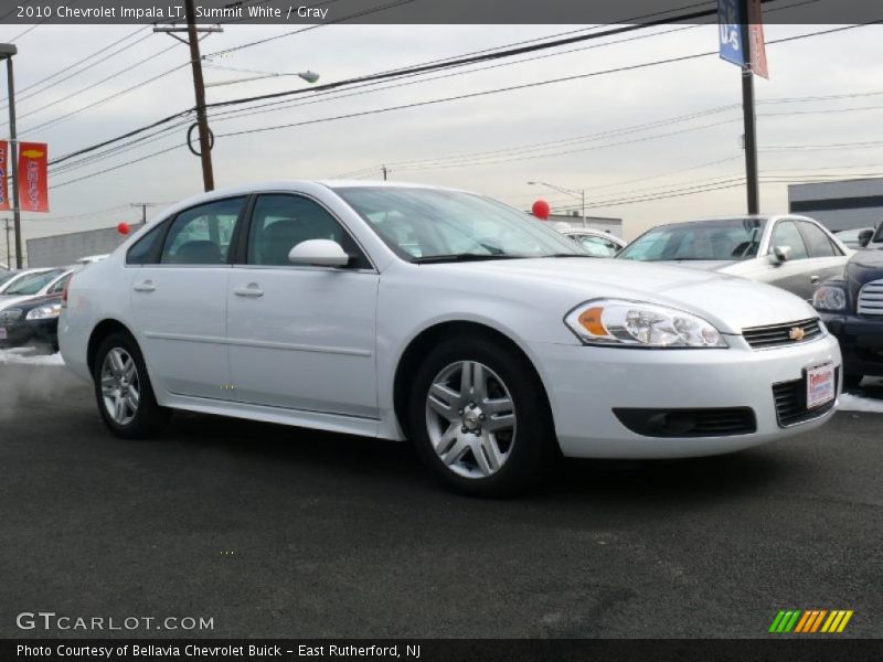 Summit White / Gray 2010 Chevrolet Impala LT