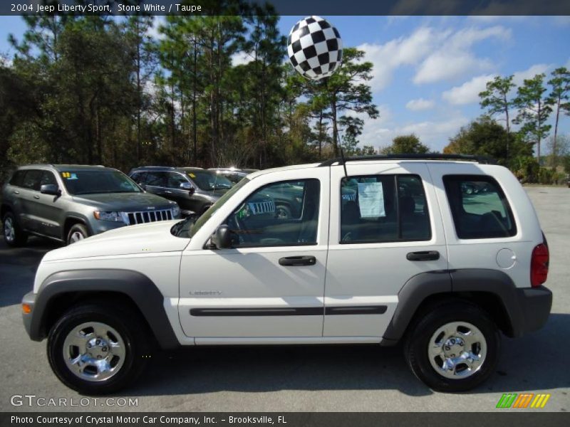 Stone White / Taupe 2004 Jeep Liberty Sport