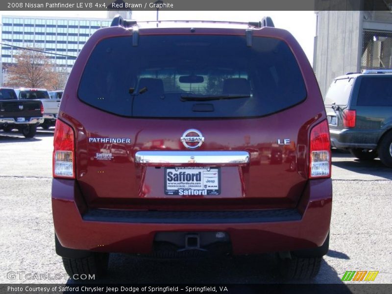 Red Brawn / Graphite 2008 Nissan Pathfinder LE V8 4x4