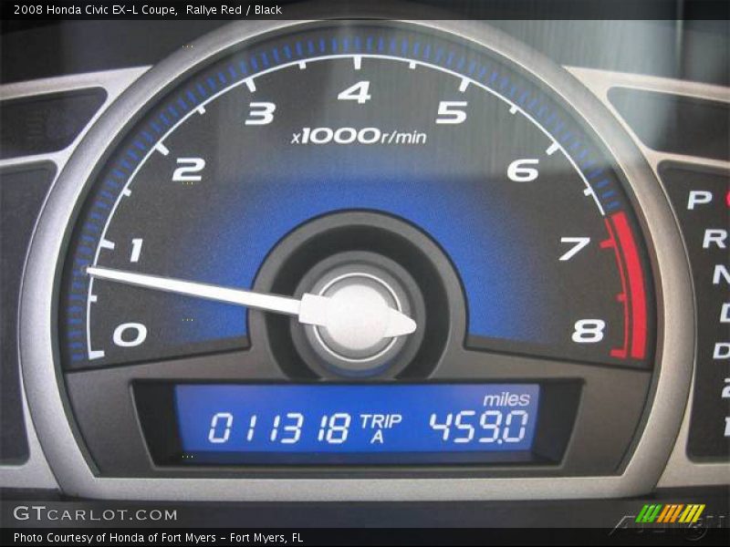 Rallye Red / Black 2008 Honda Civic EX-L Coupe