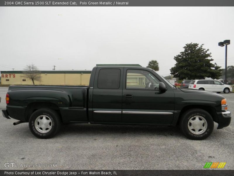 Polo Green Metallic / Neutral 2004 GMC Sierra 1500 SLT Extended Cab