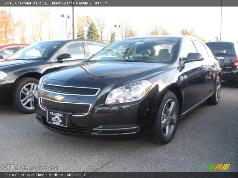 Black Granite Metallic / Titanium 2011 Chevrolet Malibu LS