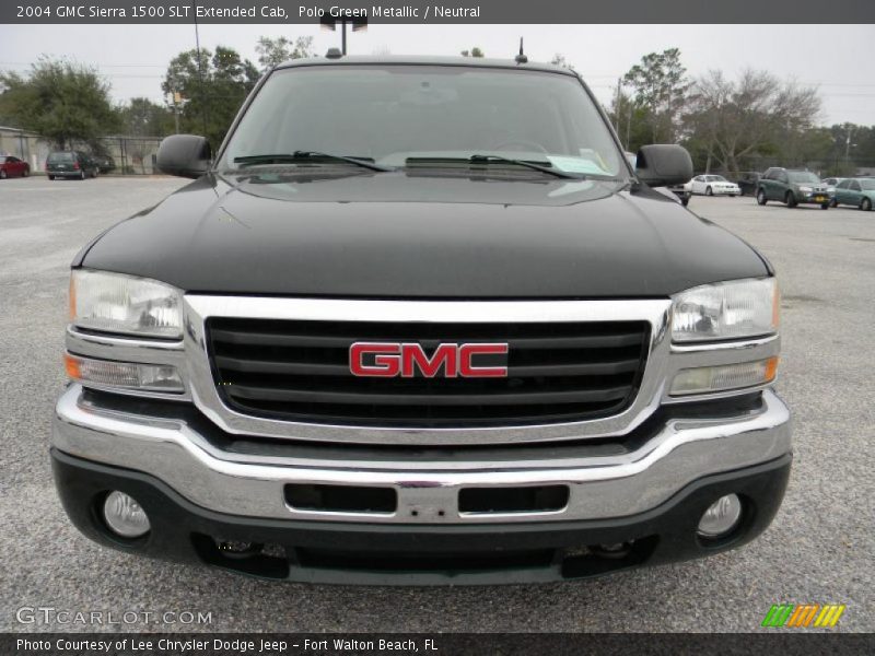 Polo Green Metallic / Neutral 2004 GMC Sierra 1500 SLT Extended Cab