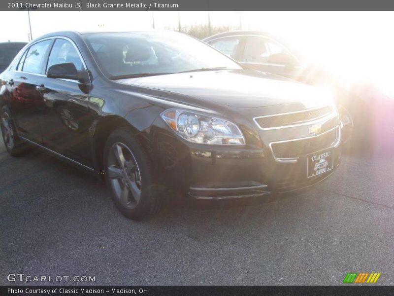 Black Granite Metallic / Titanium 2011 Chevrolet Malibu LS