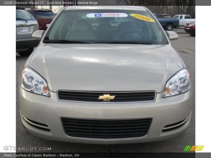 Gold Mist Metallic / Neutral Beige 2008 Chevrolet Impala LT