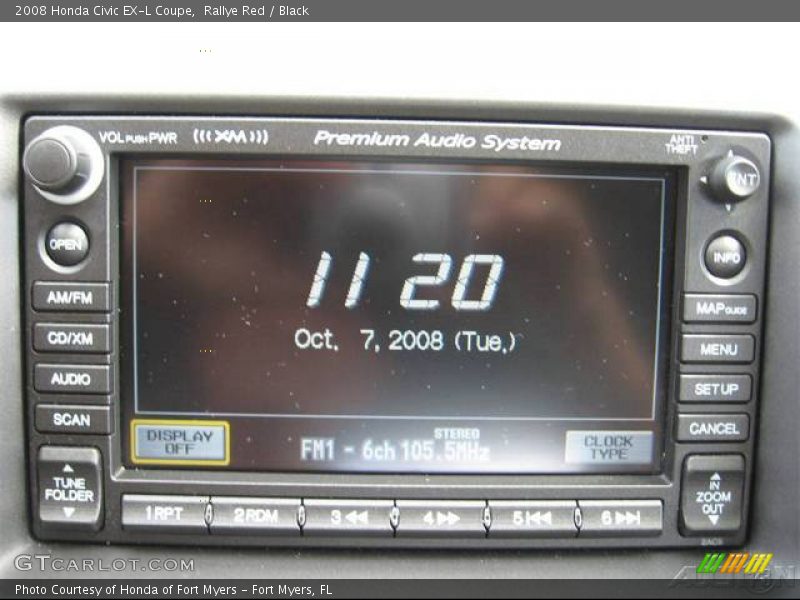 Rallye Red / Black 2008 Honda Civic EX-L Coupe