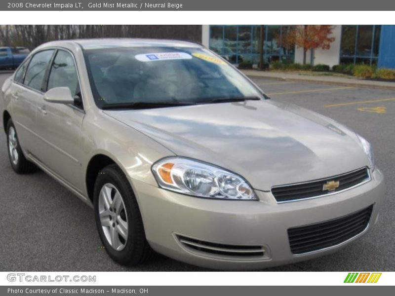 Gold Mist Metallic / Neutral Beige 2008 Chevrolet Impala LT