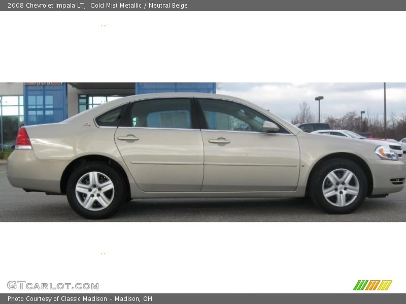 Gold Mist Metallic / Neutral Beige 2008 Chevrolet Impala LT