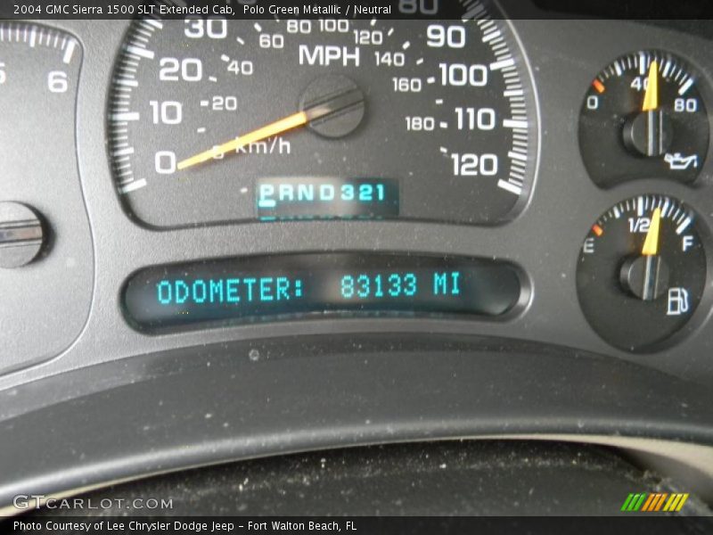 Polo Green Metallic / Neutral 2004 GMC Sierra 1500 SLT Extended Cab